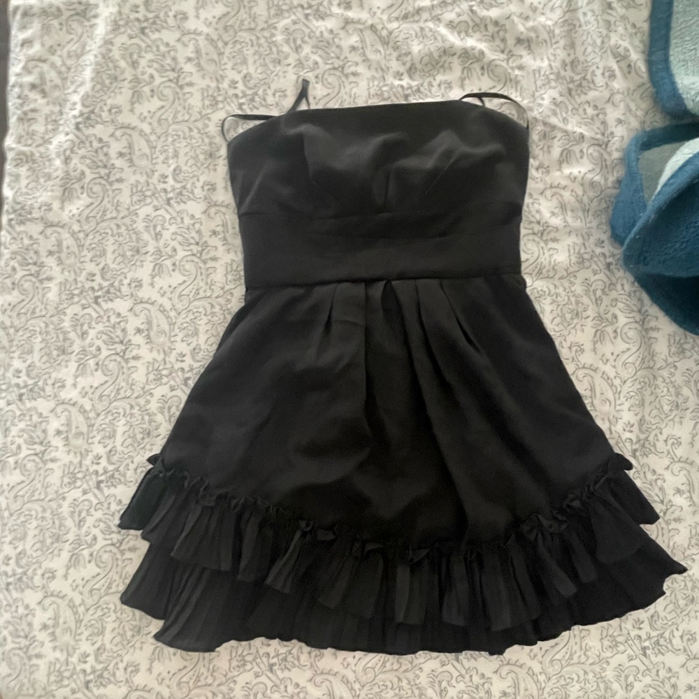 BCBG Elegant Black Strapless Dress
